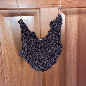 Women’s Brown and Black American Eagle Tube Top, Size Medium